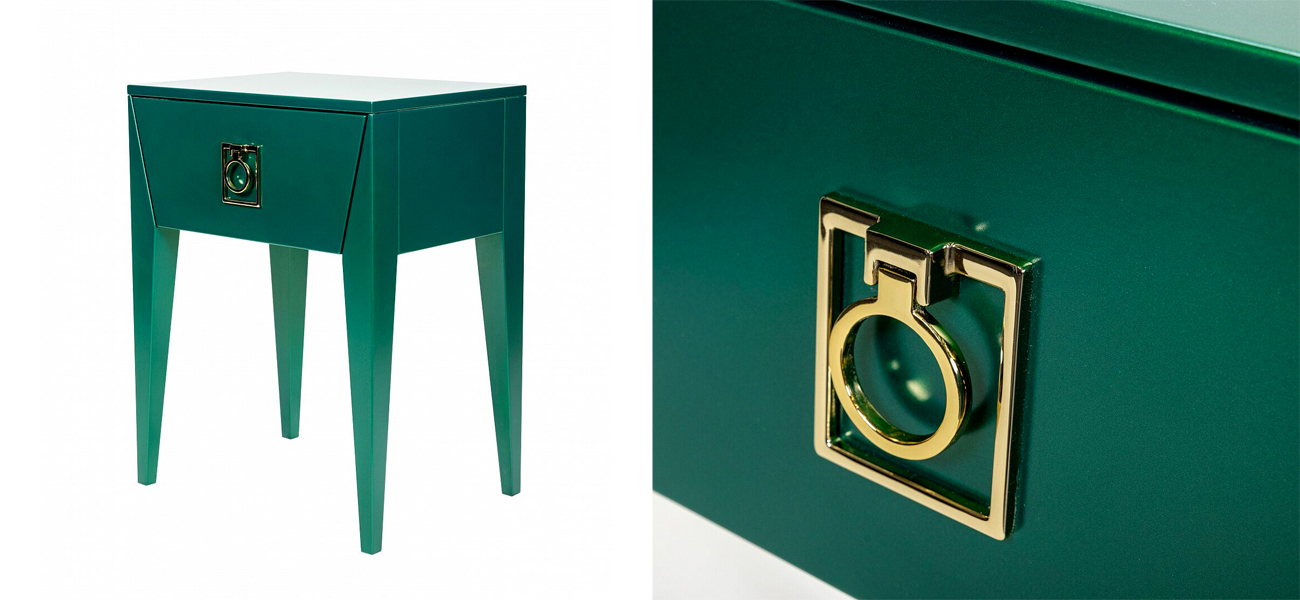 Зеленая тумба Сontemporary Art Deco - фото