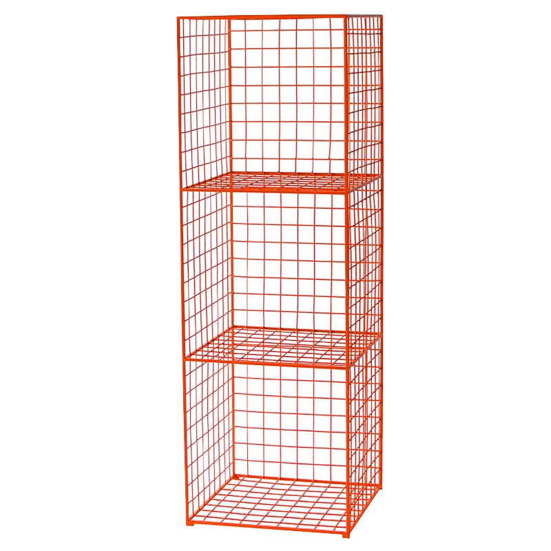 Стеллаж Carney Orange Industrial Metal Rust Rack Оранжевый в Сочи | Loft Concept 