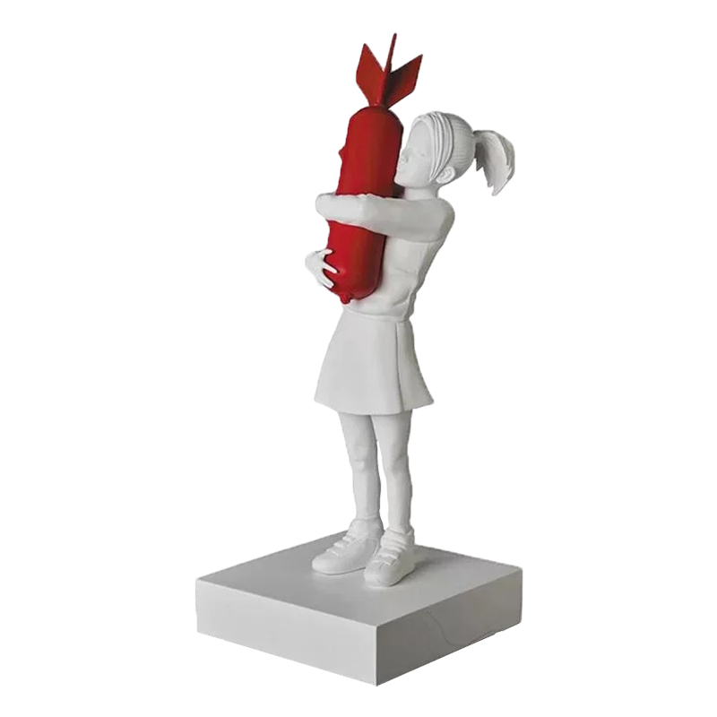 Статуэтка Banksy Bomb Hugger Sculpture Red Белый Красный в Сочи | Loft Concept 