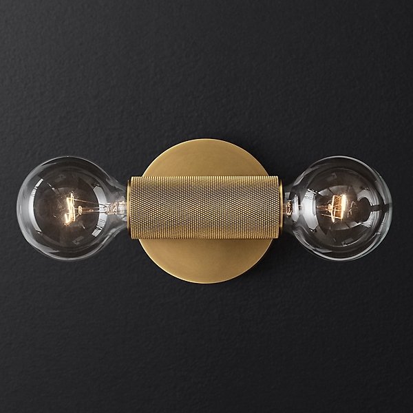 Бра RH Utilitaire Inline Sconce Brass Латунь в Сочи | Loft Concept 