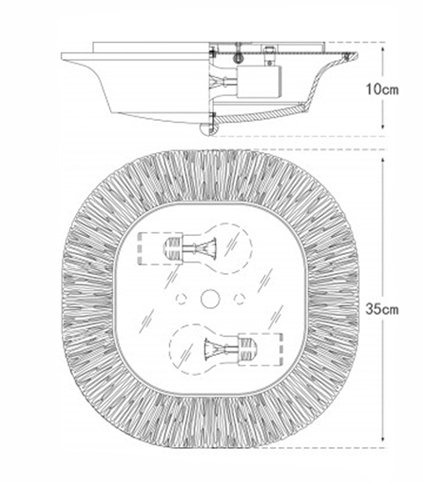 Потолочный светильник Utopia Round Sconce Gold в Сочи