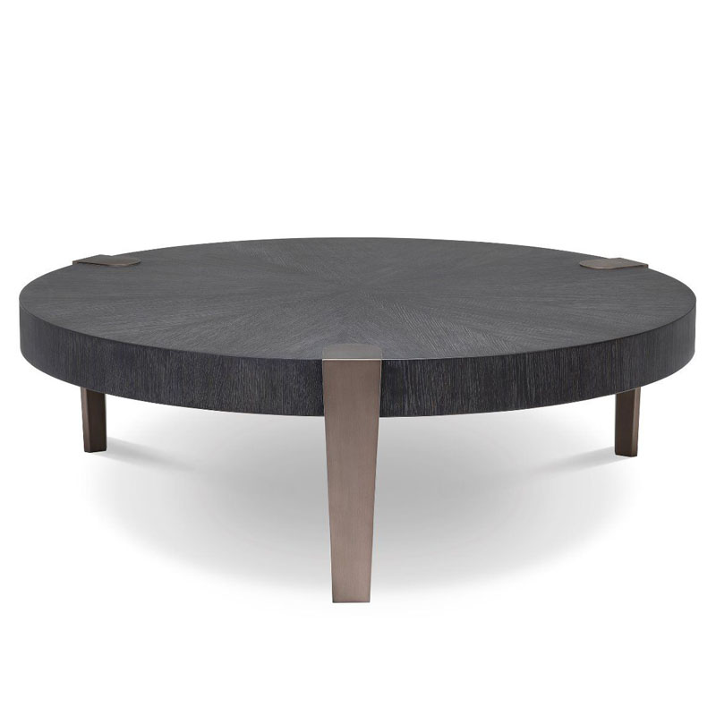 Кофейный стол Eichholtz COFFEE TABLE OXNARD Gray oak Серый Дуб Темная бронза в Сочи | Loft Concept 