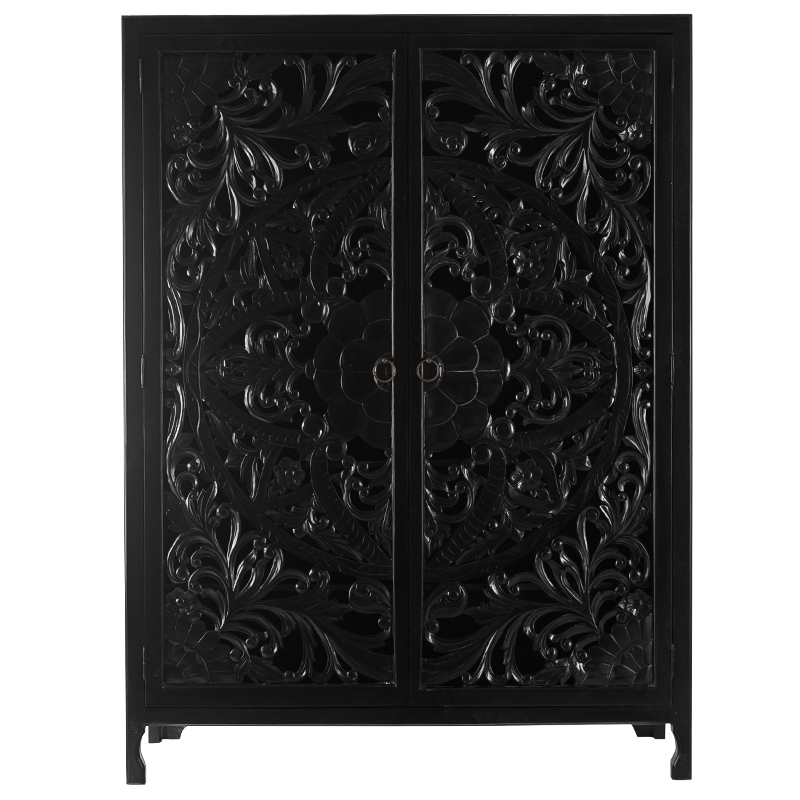 Шкаф Beauden Lace Cabinet Black Черный в Сочи | Loft Concept 