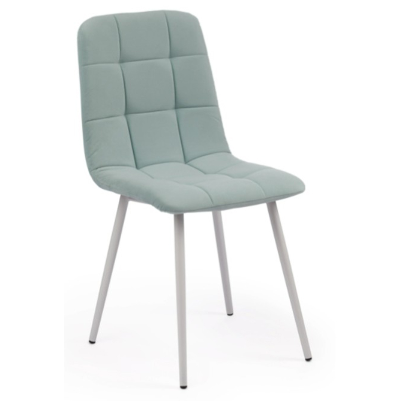 Стул Nancy Velour Light Blue Chair Светло-голубой Черный в Сочи | Loft Concept 