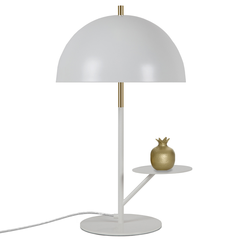 Настольная лампа Table lamp Butler WHITE Латунь Белый в Сочи | Loft Concept 