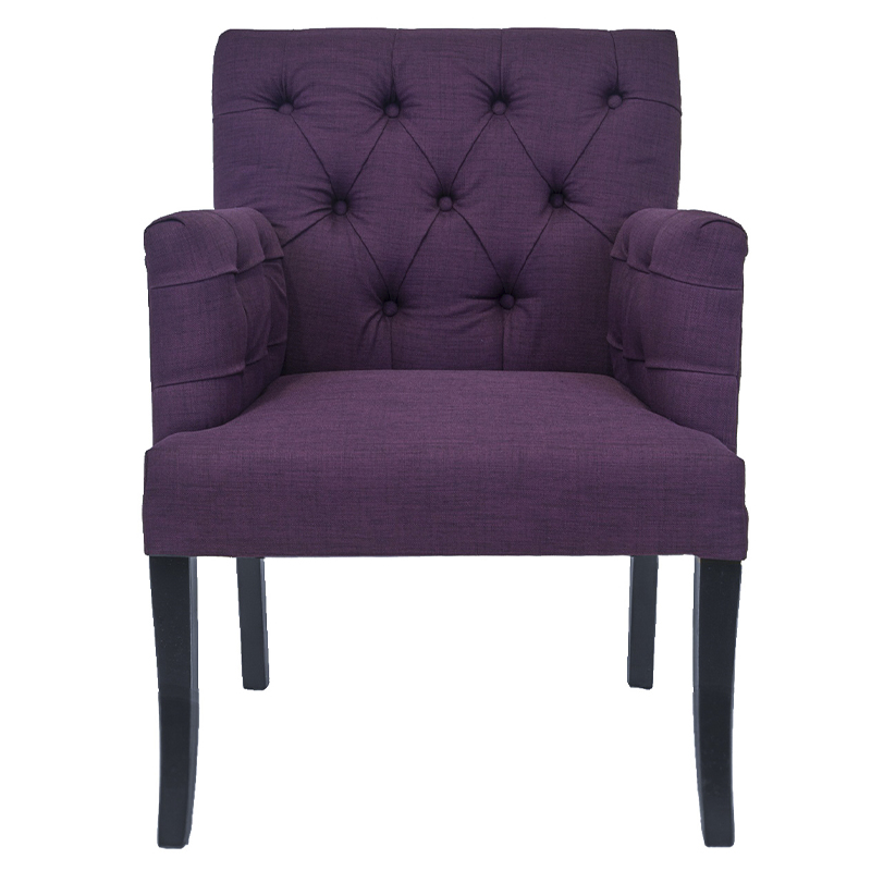 Кресло Addison Chic Armchair purple flax Фиолетовый Черный в Сочи | Loft Concept 