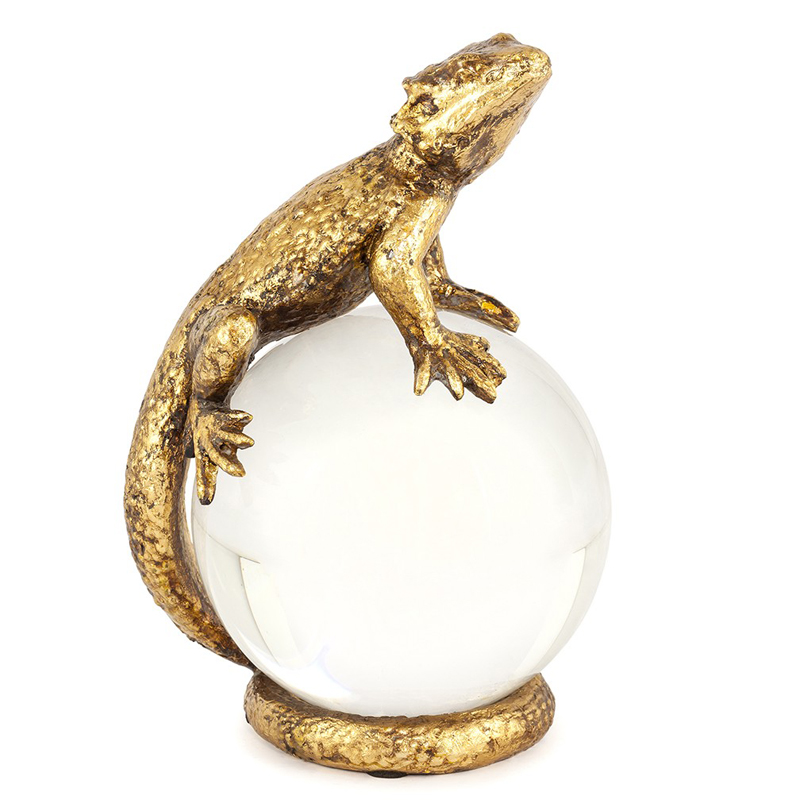 Статуэтка PAPERWEIGHT LIZARD Белый Бронза в Сочи | Loft Concept 