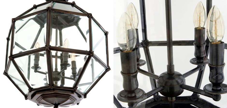 Люстра Lantern Owen Bronze M - Loft-Concept в Сочи