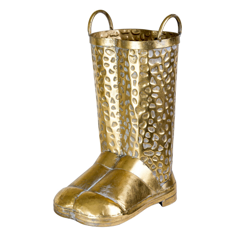 Ваза в форме сапог с рельефной текстурой и ручками Vase Boot Винтажное Темное Золото Ваза в форме сапог с рельефной текстурой и ручками Vase Boot Винтажное Темное Золото в Сочи | Loft Concept