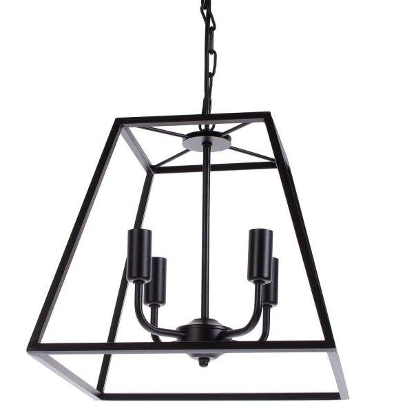 Подвесной светильник Loft Industrial Ortogonal Pendant Trapeze Черный в Сочи | Loft Concept 