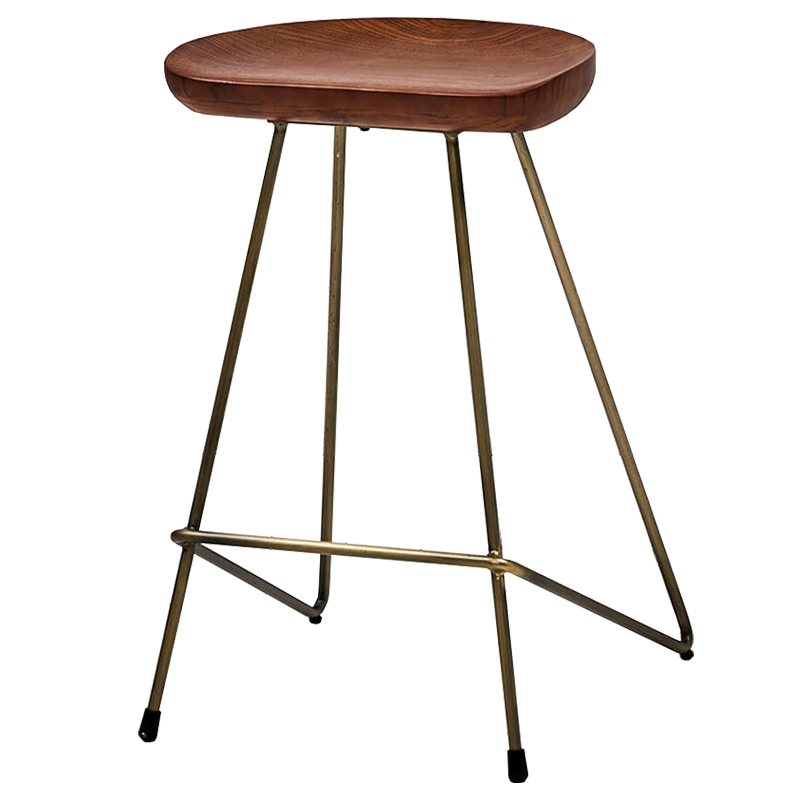 Барный стул Foester Wood Stool Бронза Коричневый в Сочи | Loft Concept 