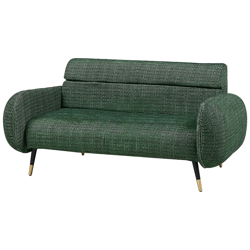 Диван Hebert Sofa Green M Зеленый Зеленый Черный Латунь в Сочи | Loft Concept 