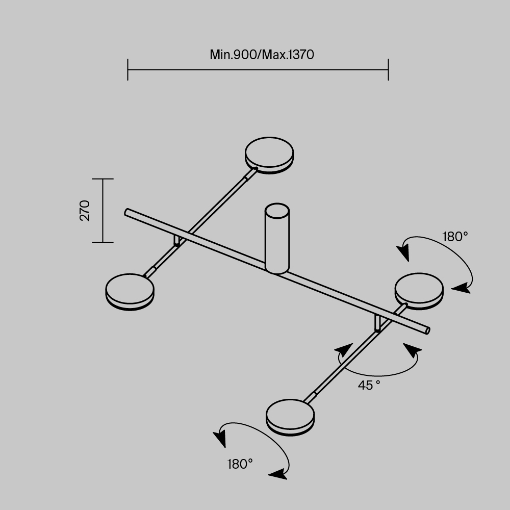 Потолочный светильник Fad 3000К 26Вт в Сочи