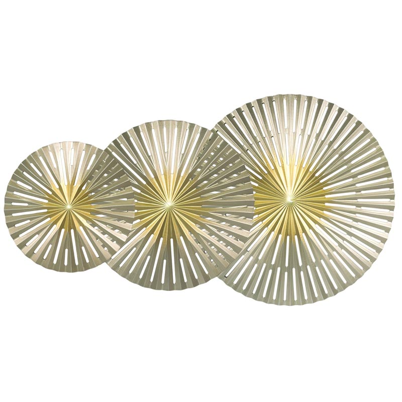 Арт-объект Apollo Gold and Silver Wall Plaque Disc gap 3 Золотой Серебряный в Сочи | Loft Concept 