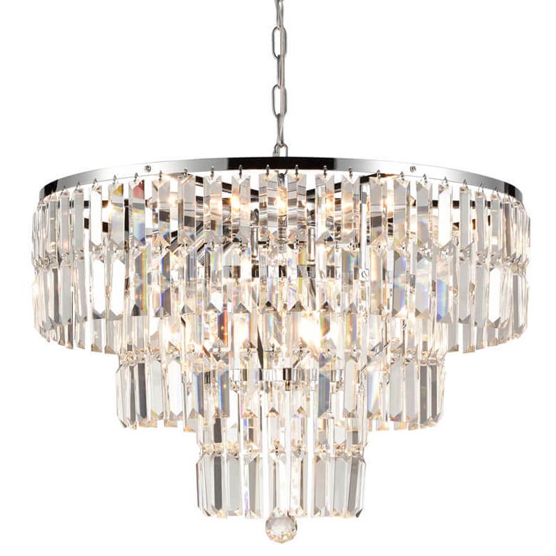 Люстра 1920s Odeon Chandelier chrome 60 Прозрачный (Transparent) Хром в Сочи | Loft Concept 