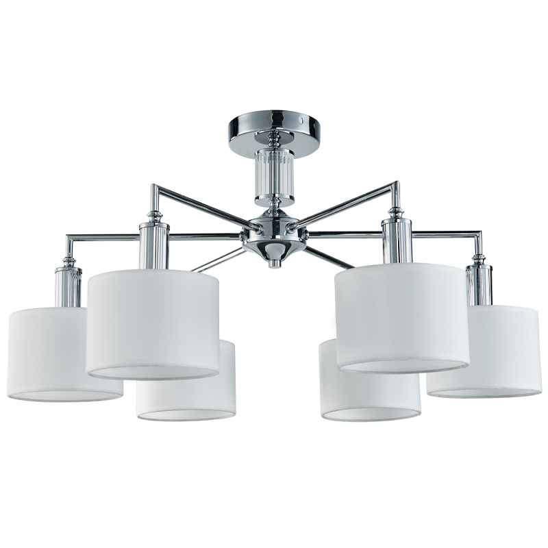 Люстра Laurent Chandelier white 65 Хром Белый Прозрачный в Сочи | Loft Concept 