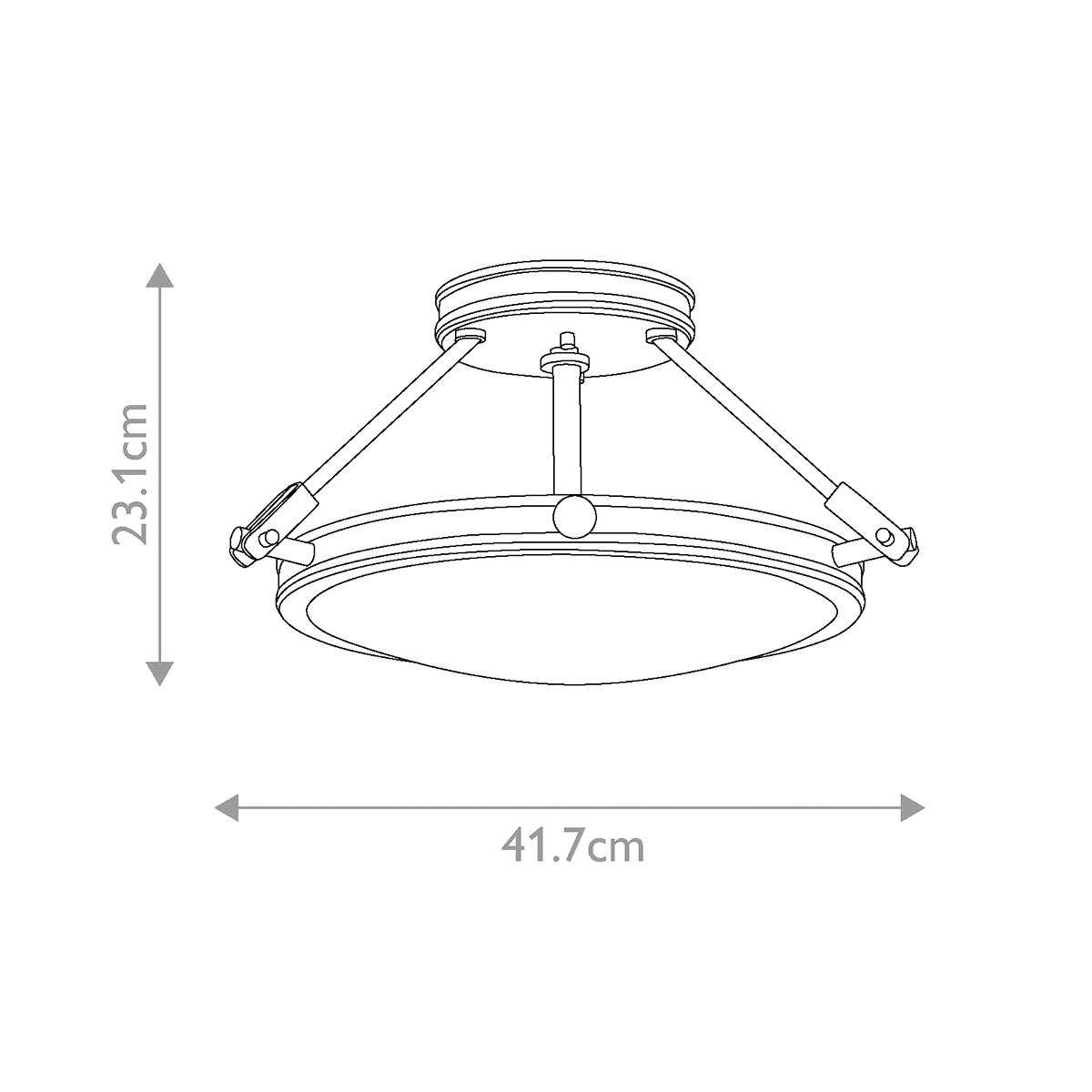 Потолочный светильник цвета латунь с плоским круглым плафоном Hinkley в Сочи