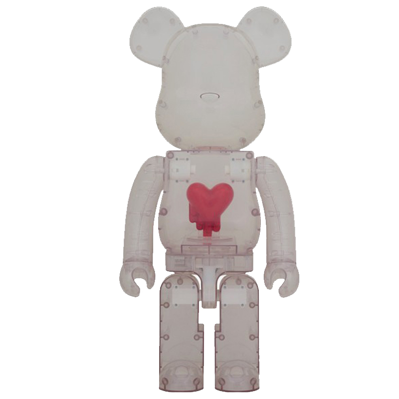 Статуэтка Bearbrick Red Heart Прозрачный (Transparent) Красный в Сочи | Loft Concept 