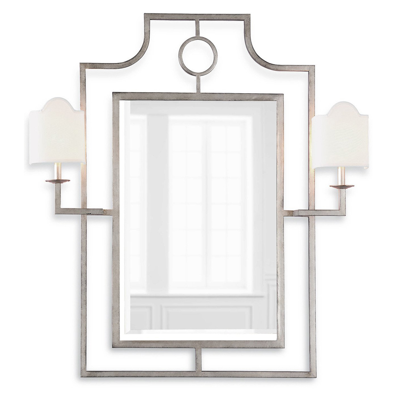 Зеркало с бра Mirror with Sconces Dairile Silver Серебряный в Сочи | Loft Concept 