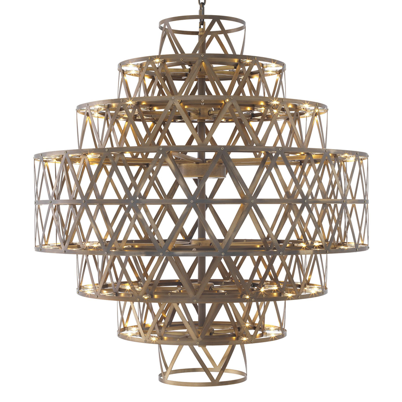 Люстра Eichholtz Chandelier Clinton brass Латунь Античная полированная в Сочи | Loft Concept 