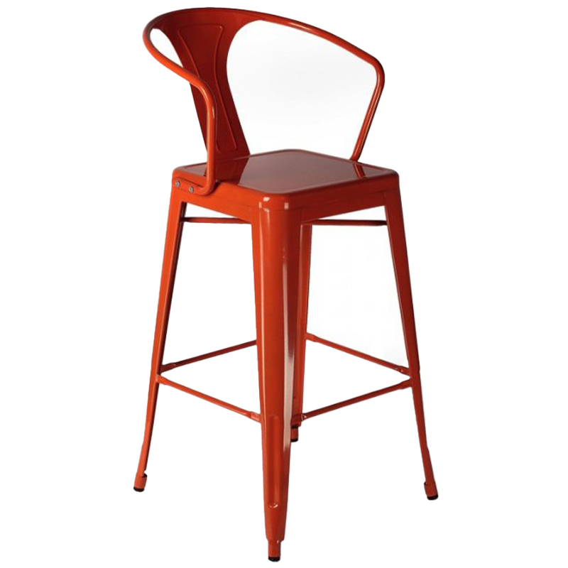 Барный стул Tolix Bar Stool 75 Armchair Backed Черный Оранжевый Красный Желтый Белый в Сочи | Loft Concept 