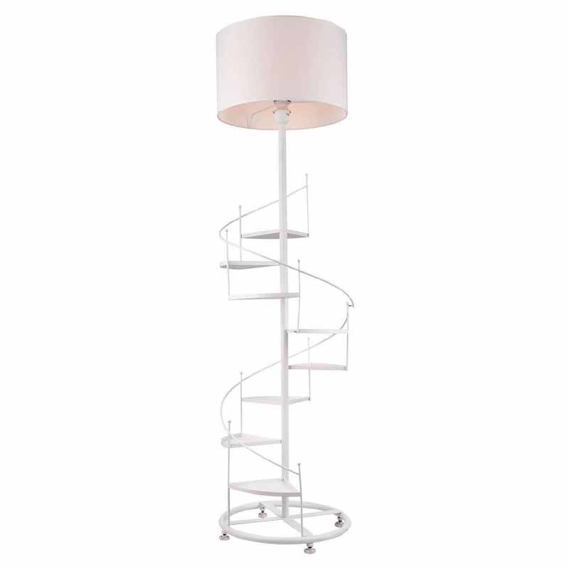 Торшер Spiral Staircase Floor Lamp White Белый в Сочи | Loft Concept 