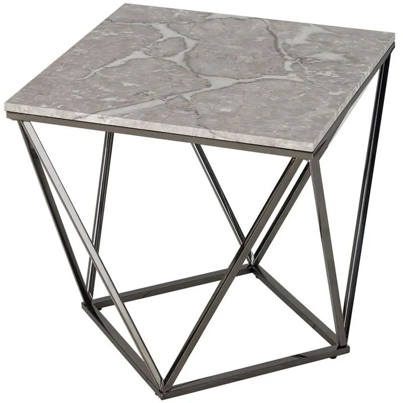Приставной стол Kovaldzhi Collection Frame Geometry Dark Chrome Бежево-серый Белый Мрамор Bianco Темный хром Приставной стол Kovaldzhi Collection Frame Geometry Dark Chrome Бежево-серый Белый Мрамор Bianco Темный хром в Сочи | Loft Concept