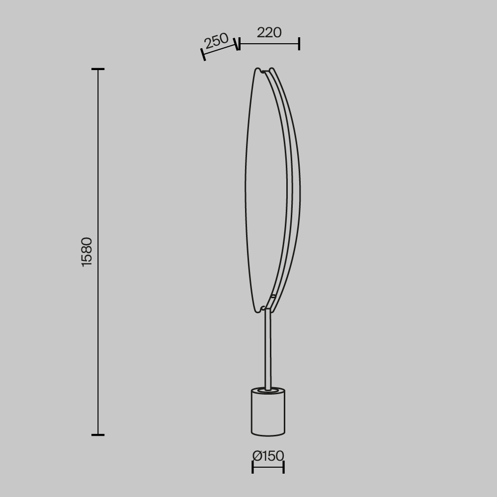 Напольный торшер светодионый Breeze 3000К 33Вт в Сочи
