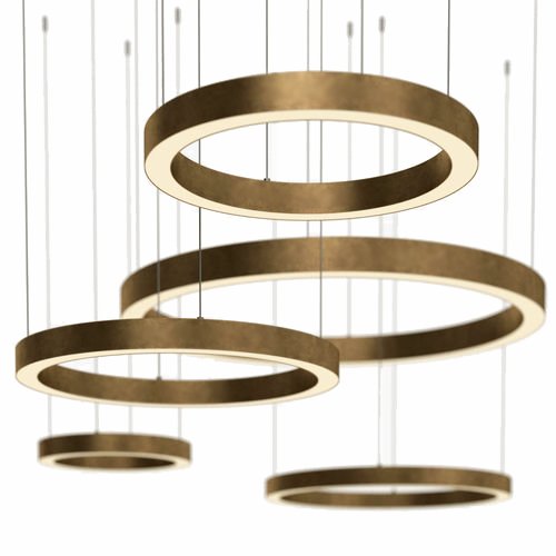 Люстра Light Ring Horizontal von Henge Глянцевое золото Латунь в Сочи | Loft Concept 