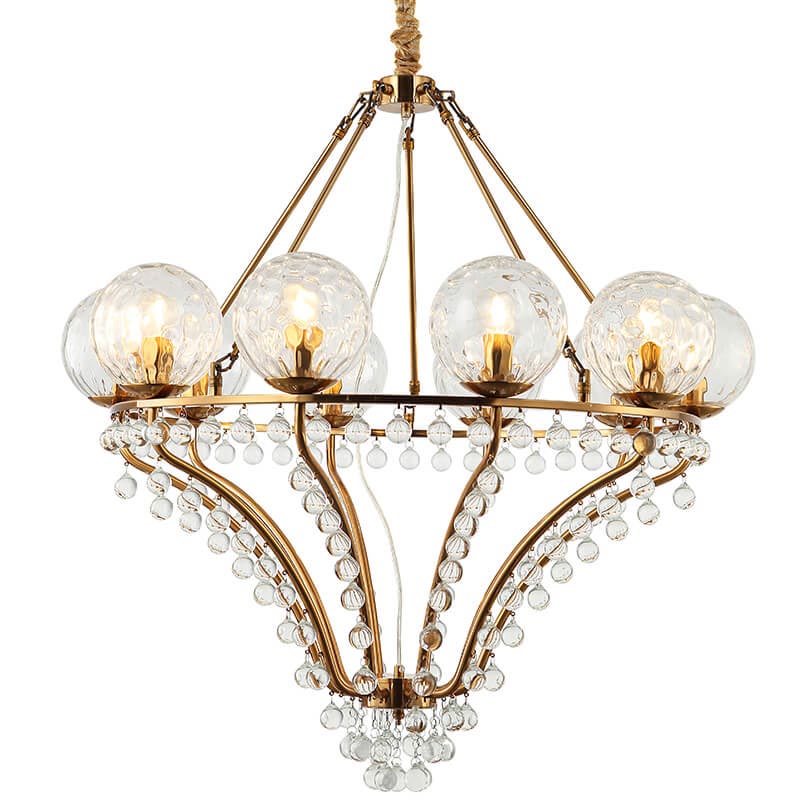 Люстра Melaine Chandelier gold Золотой Прозрачный (Transparent) в Сочи | Loft Concept 