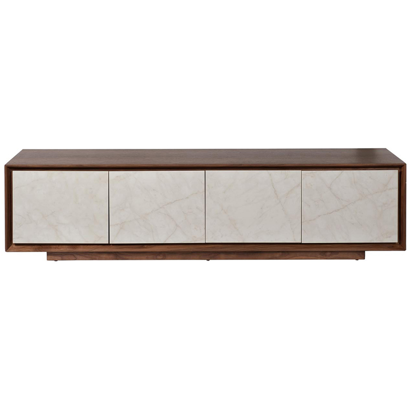 TV-тумба с керамическим фасадом Chavez TV Stand Орех Бежевый в Сочи | Loft Concept 