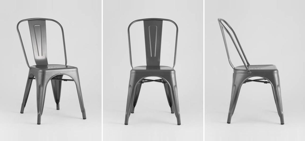 Стул Tolix Серебристый металл - фото