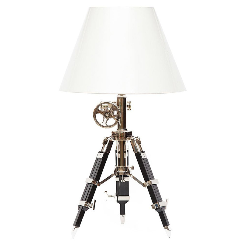 Настольная лампа Victorian Era Tripod Lamp Коричневый Медь Белый в Сочи | Loft Concept 