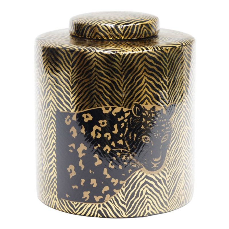 Ваза Leopard Vase black and gold 25 Черный Золотой в Сочи | Loft Concept 