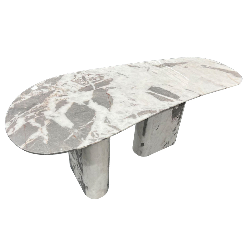 Обеденный стол Ernest Grey Marble Dining Table Серый в Сочи | Loft Concept 