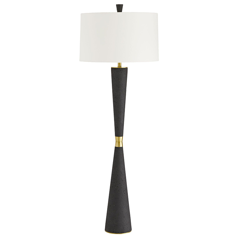 Торшер Arteriors GROM FLOOR LAMP Золотой Белый Черный в Сочи | Loft Concept 