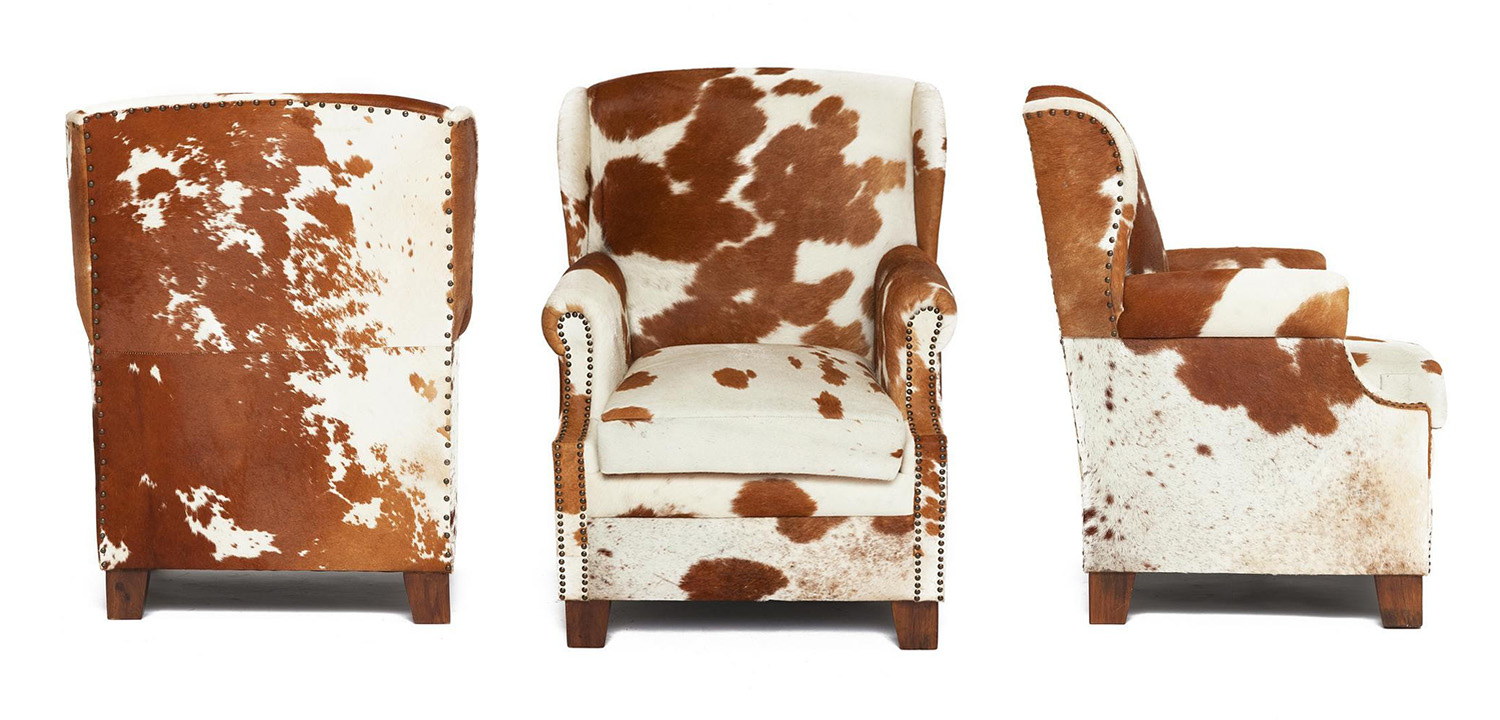 Кресло Cowhide Armchair - фото