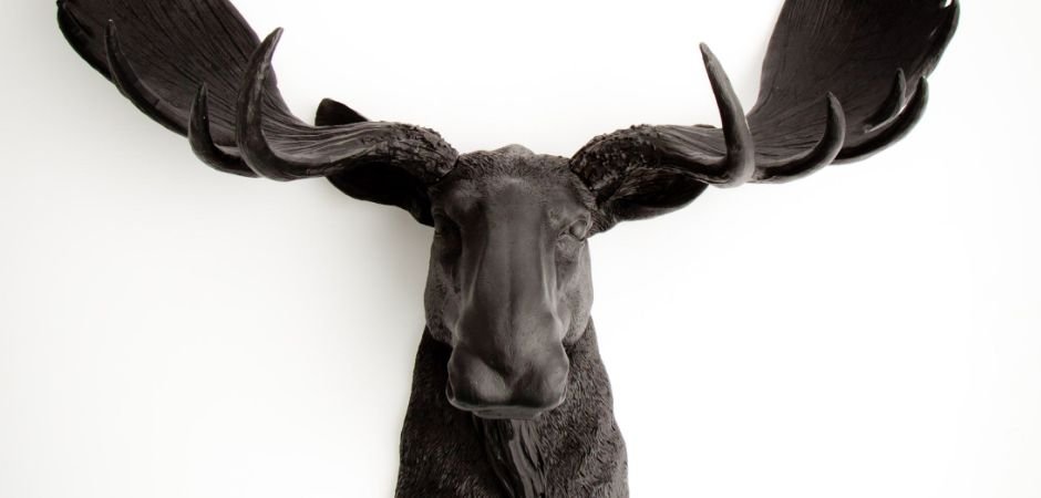 Голова лося - Черная - фото №2