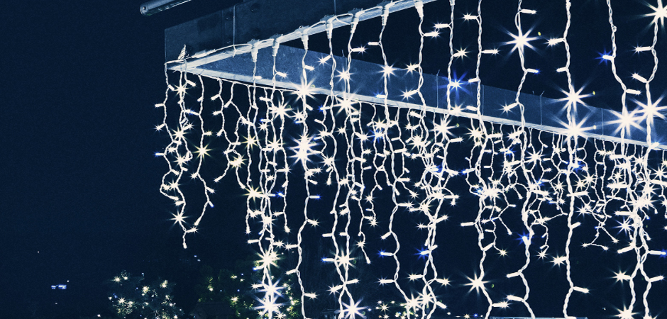 Светодиодная Гирлянда-Бахрома с Белым светом - Loft-Concept в Сочи