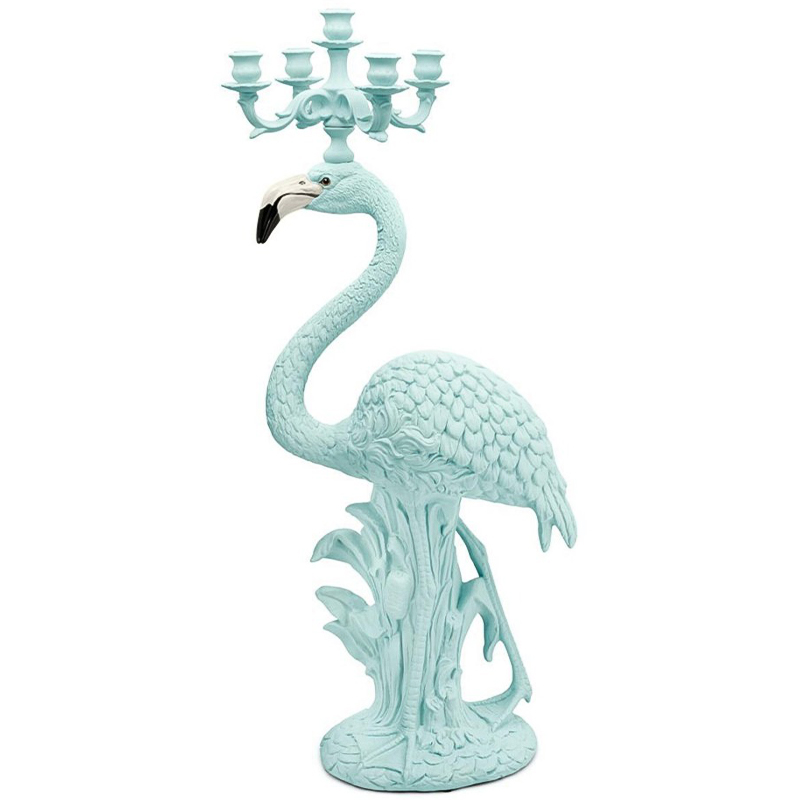 Подсвечник Candleholder Flamingo Bisc. Azure Matt Бирюзовый в Сочи | Loft Concept 