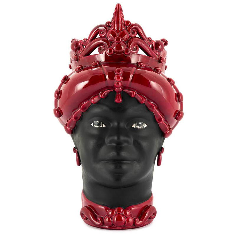 Ваза VASE MORO LADY MED. MAT H45 burgundy Черный Бургундский красный Ваза VASE MORO LADY MED. MAT H45 burgundy Черный Бургундский красный в Сочи | Loft Concept