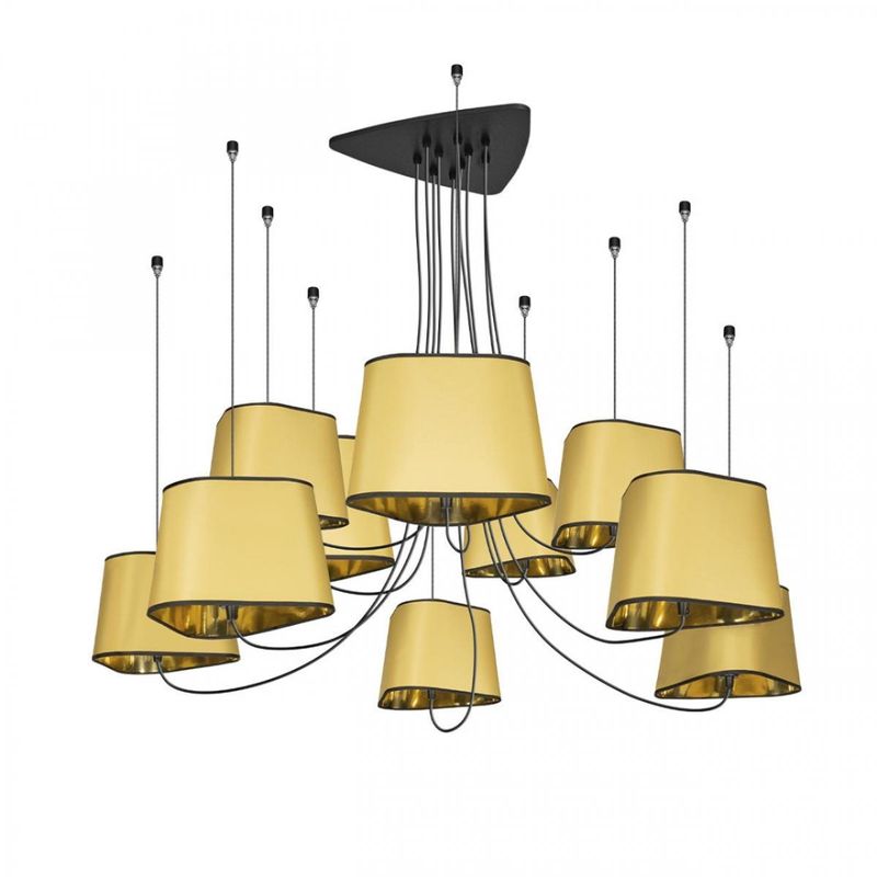 Люстра Designheure Lighting Gold 10 плафонов Золотой Черный в Сочи | Loft Concept 