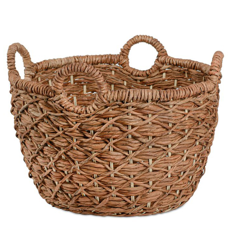 Корзина плетеная Wicker basket 4 handles Коричневый в Сочи | Loft Concept 