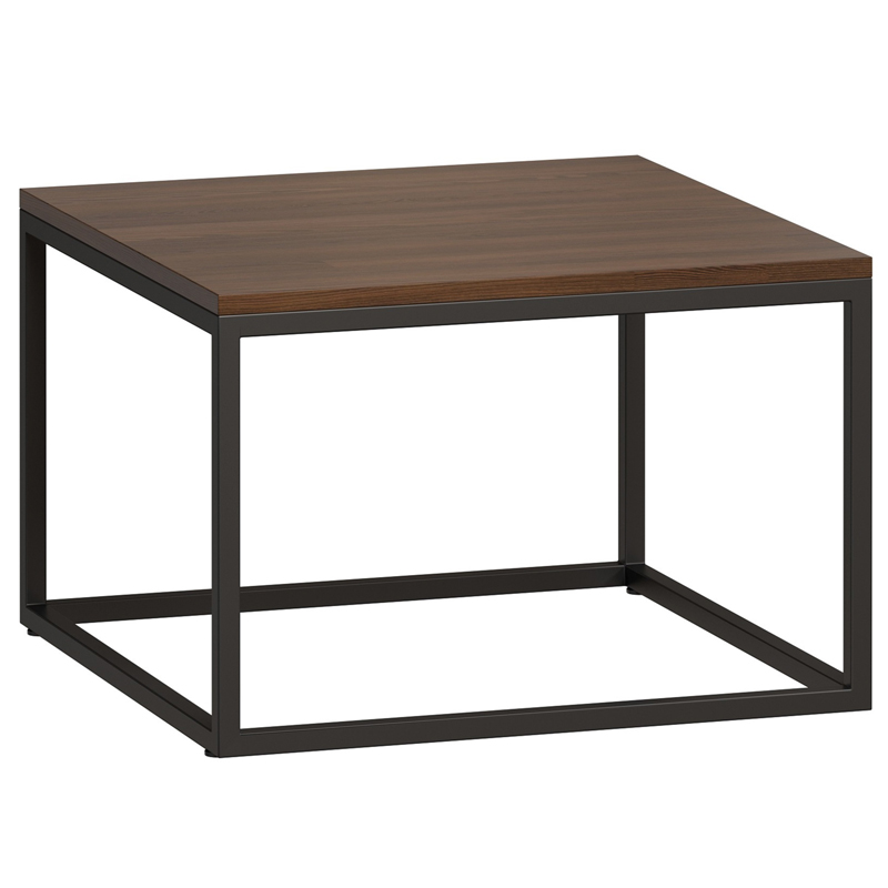 Кофейный стол Industrial Oak Philomel Coffee Table square Коричневый Черный в Сочи | Loft Concept 