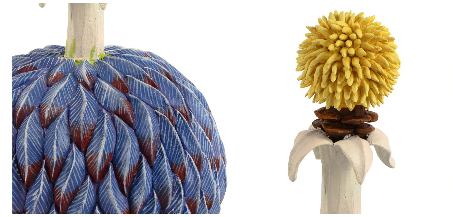 Статуэтка тропический фрукт Tropical Fruit blue feathers - фото №1