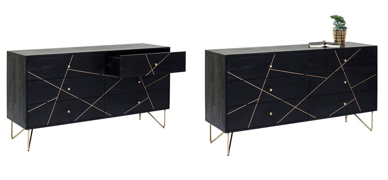 Комод деревянный Falling lines - фото №1