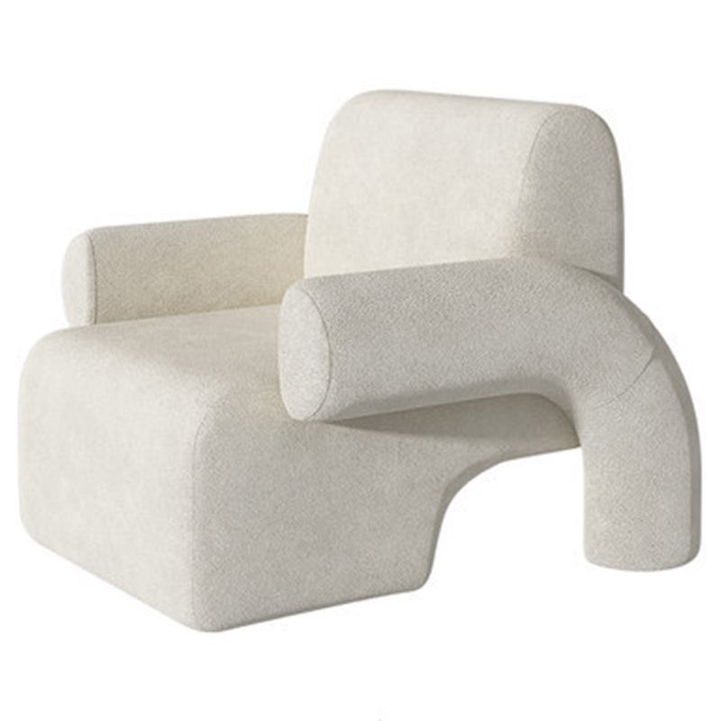 Кресло Odom White Boucle Armchair Белый в Сочи | Loft Concept 