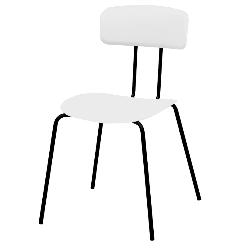 Стул Tyler Loft Stool White Белый Черный в Сочи | Loft Concept 