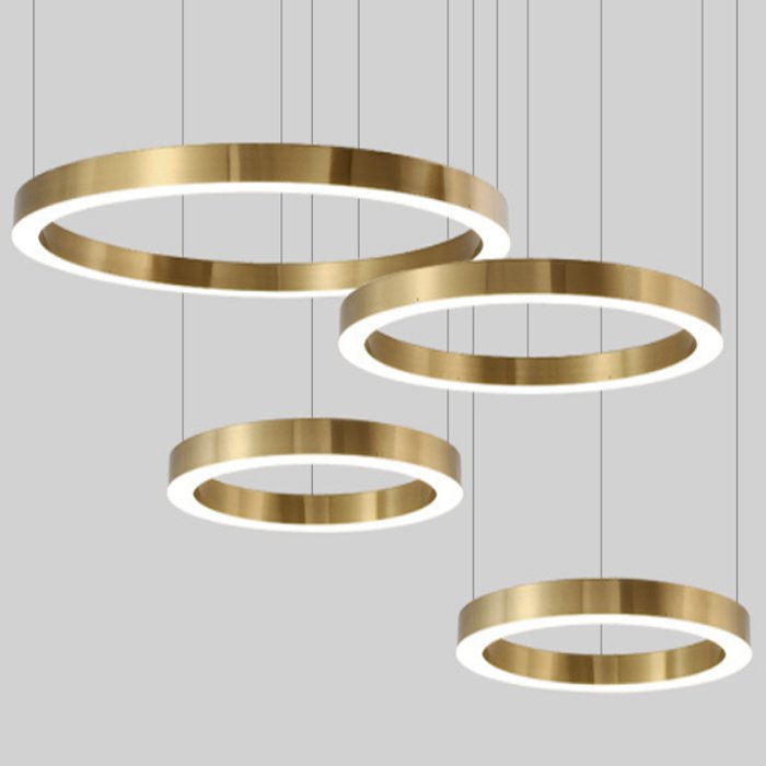 Люстра Light Ring Horizontal  Глянцевое золото Латунь в Сочи | Loft Concept 