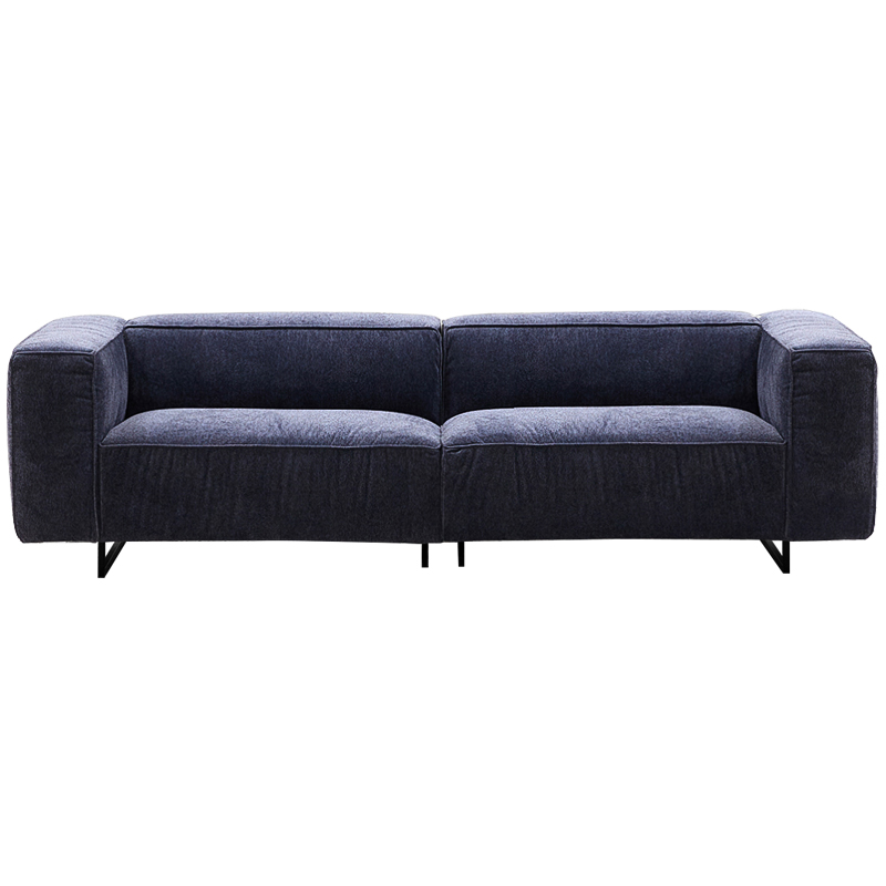 Диван Bastien Soft Dark Blue Sofa Темно-синий Черный в Сочи | Loft Concept 